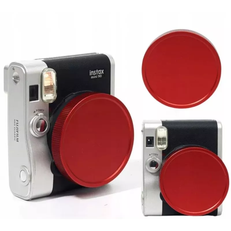 Tampa de objetiva protetora LOVEINSTANT para Fujifilm Instax Mini 90 - Vermelho
