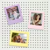 Conjunto de molduras magnéticas LOVEINSTANT 7x ímãs de moldura para Polaroid I-Type 600 SX-70 Preto