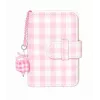 LOVEINSTANT Álbum de Fotografias de Bolso para 28 Fotografias Instax Mini - Padrão Quadriculado - Rosa