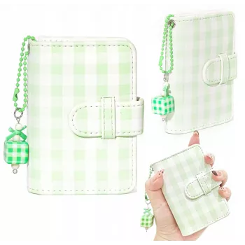 LOVEINSTANT Álbum de Fotografias de Bolso Xadrez Verde para 28 Fotografias Instax Mini e Zink