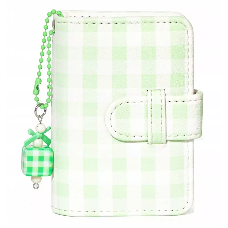 LOVEINSTANT Álbum de Fotografias de Bolso Xadrez Verde para 28 Fotografias Instax Mini e Zink