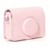 LOVEINSTANT Estojo Kit 4 em 1 Álbum de Fotografias Protetor de Ecrã LCD Tampa de Objetiva para Fujifilm Instax Mini Evo - Rosa