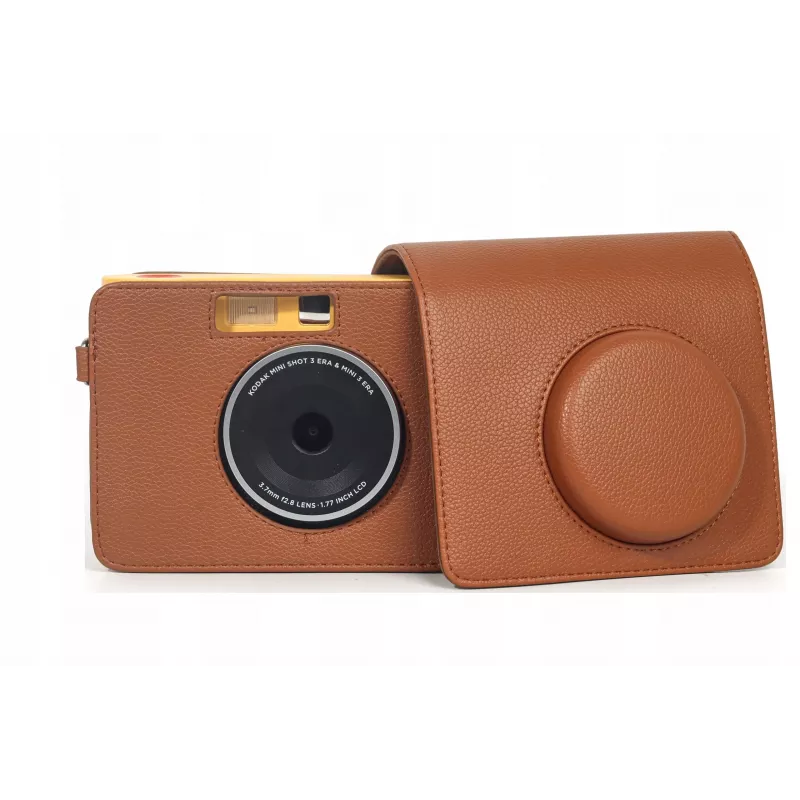 LOVEINSTANT Capa Bolsa Estojo para Kodak Mini Shot 3 Era MS300 Câmara Instantânea - Castanho