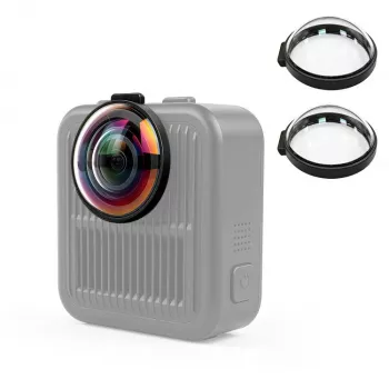 PULUZ 2x Protetor de Lente em Vidro Temperado para GoPro Max 2 - Moldura Preta