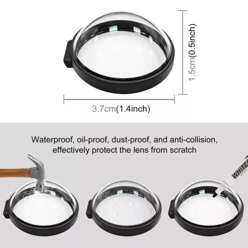 PULUZ 2x Protetor de Lente em Vidro Temperado para GoPro Max 2 - Moldura Preta