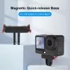 PULUZ Adaptador de Montagem Magnético de Libertação Rápida para DJI Osmo Action 6 / Nano / Suporte GoPro PU1070B