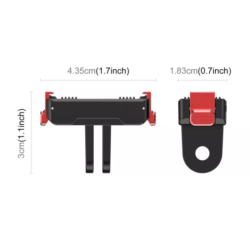 PULUZ Adaptador de Montagem Magnético de Libertação Rápida para DJI Osmo Action 6 / Nano / Suporte GoPro PU1070B