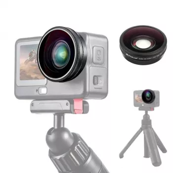 PULUZ Objetiva Grande Angular FOV Boost 185° para DJI Osmo Action 6 / Vidro HD / PU1103
