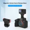 PULUZ PU1071B Suporte magnético de libertação rápida 1/4 e ISO para DJI Osmo Action 6 / Nano