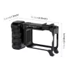 PULUZ Suporte de Moldura + Punho + Adaptador de Sapata Fria para DJI Osmo Action 6 / PU1096B