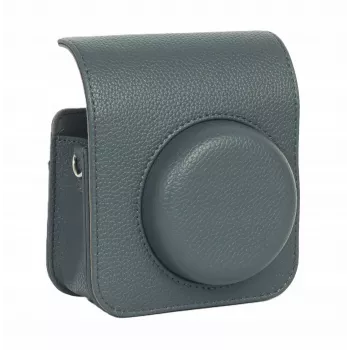 LOVEINSTANT Kit 4 em 1: Capa de Proteção, Álbum de Fotos (96 Fotos), Molduras e Autocolantes para Fujifilm Instax Mini 41 - Cinzento