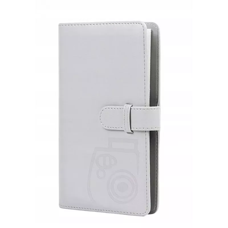 LOVEINSTANT Kit 4 em 1: Capa de Proteção, Álbum de Fotos (96 Fotos), Molduras e Autocolantes para Fujifilm Instax Mini 41 - Cinzento