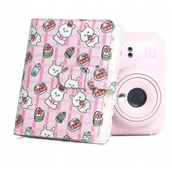 LOVEINSTANT Álbum de Fotos 64 Fotos para Fujifilm Instax Mini 99 41 12 40 11 Evo LiPlay Link, Design Strawberry Rabbits