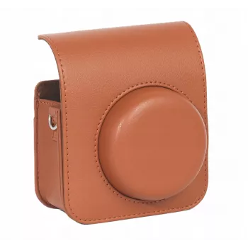 LOVEINSTANT Kit 4 em 1: Bolsa para Câmara, Álbum de Fotos, Caixa de Armazenamento, Autocolantes para Fuji Instax Mini 41 - Castanho