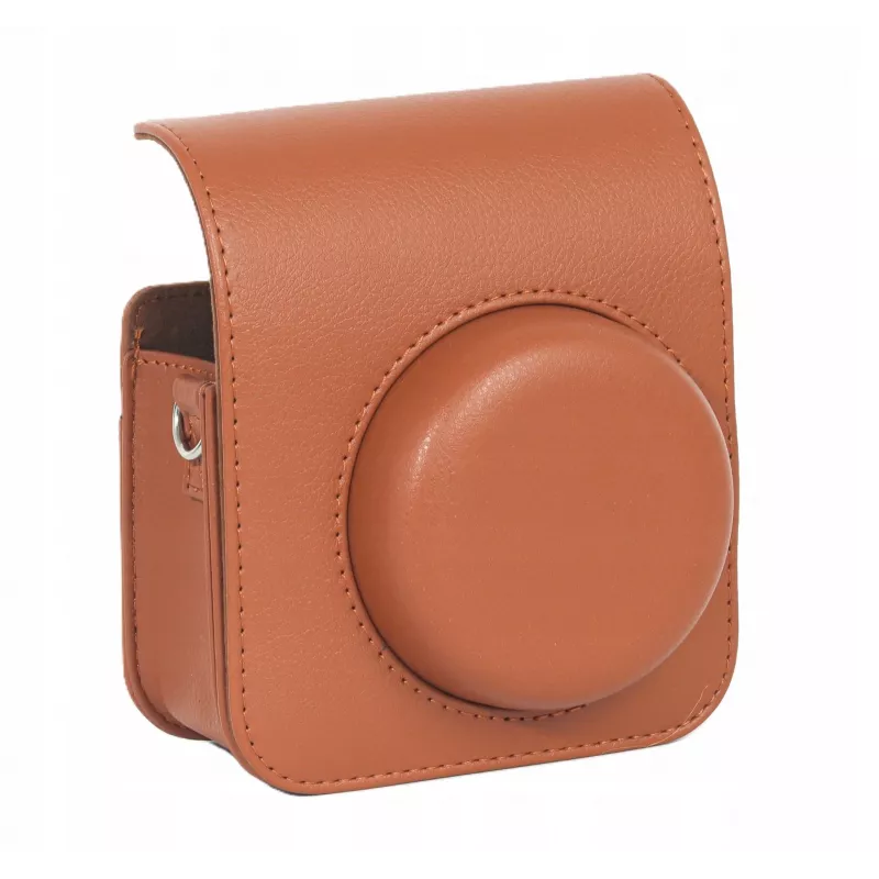 LOVEINSTANT Kit 4 em 1: Bolsa para Câmara, Álbum de Fotos, Caixa de Armazenamento, Autocolantes para Fuji Instax Mini 41 - Castanho