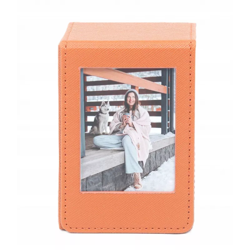 LOVEINSTANT Kit 4 em 1: Bolsa para Câmara, Álbum de Fotos, Caixa de Armazenamento, Autocolantes para Fuji Instax Mini 41 - Castanho