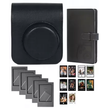 LOVEINSTANT Conjunto de Acessórios 4 em 1 para Fujifilm Instax Mini 41 - Bolsa Preta, Álbum, Molduras e Autocolantes
