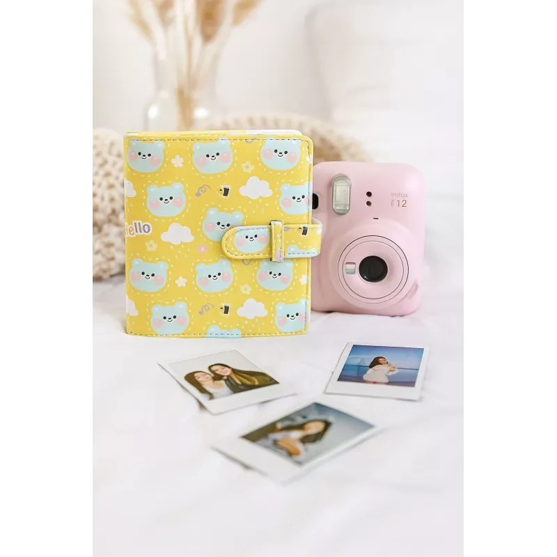 LOVEINSTANT Álbum de fotografias 64x para Fujifilm Instax Mini 99 41 12 40 11 Evo Liplay Link / Ursos amarelos
