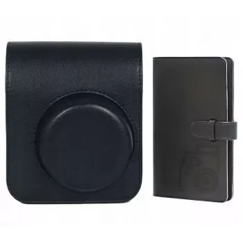 LOVEINSTANT Capa bolsa para Fujifilm Instax Mini 41 + álbum de fotografias para 96 fotos / preto