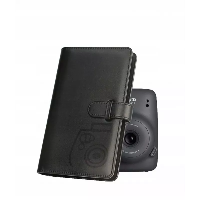 LOVEINSTANT Capa bolsa para Fujifilm Instax Mini 41 + álbum de fotografias para 96 fotos / preto