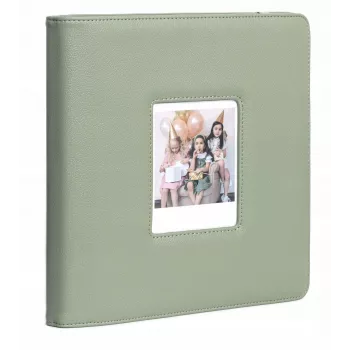 LOVEINSTANT Álbum de fotografias para 288 fotos, compatível com Fuji Instax Wide 400/300, Polaroid 600/Now, verde