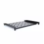 RACKTEL RL-PD600S Prateleira de encaixe 1U 19 polegadas de montagem frontal, profundidade 600 mm, capacidade de carga 20 kg, preto (RAL 9005)