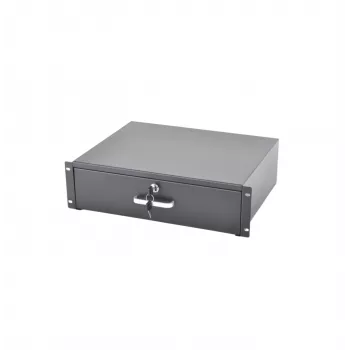 RACKTEL RL-SZ3U Gaveta deslizante 3U para racks de 19 polegadas, preto (RAL 9005)