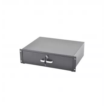 RACKTEL RL-SZ3U Gaveta deslizante 3U para racks de 19 polegadas, preto (RAL 9005)