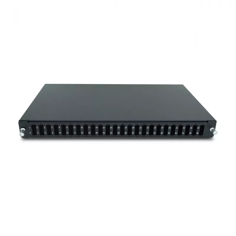RACKTEL RL-PFWDPX24 Painel de ligação de fibra ótica SC duplex 24 portas, 1U, preto