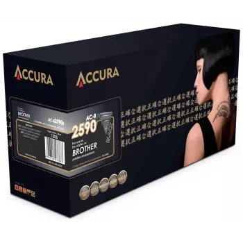 Cartucho de toner compatível Accura Brother TN-2590 Preto