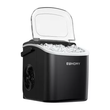 EUHOMY IM001 máquina de fazer gelo, 1,2 L, 12 kg (preto)