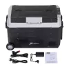 HCALORY D55M+ arrefecedor de automóvel com Bluetooth, 55L, compressor, -20°C a +20°C, DC 12V/24V, AC 100-240V, preto