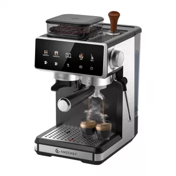 AMZCHEF CE-CM5560-SV máquina de café de pistão (prateado)