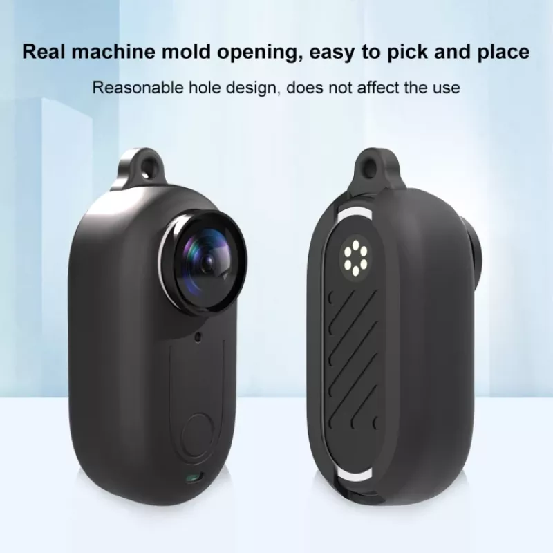 PULUZ Capa de silicone com proteção de objetiva para Insta360 GO 3 – Preto