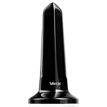 VAYOX VA0127 Antena Interior DVB-T/T2, Preto, 28 dBi, Cabo Coaxial 3m, Alimentação USB