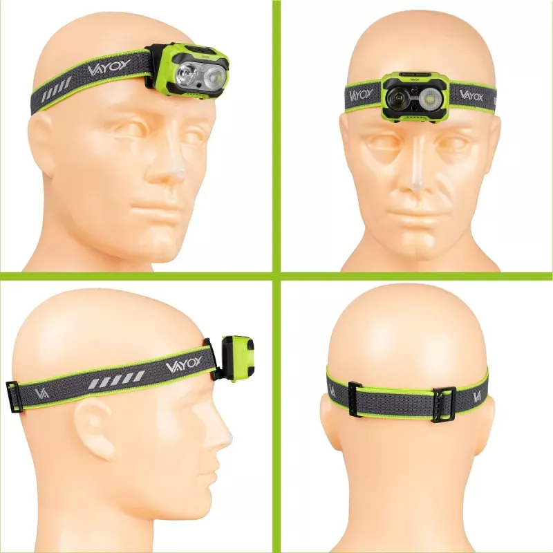 VAYOX TwinBeam Pro Series Lanterna de Cabeça 600lm IP44 VA0361