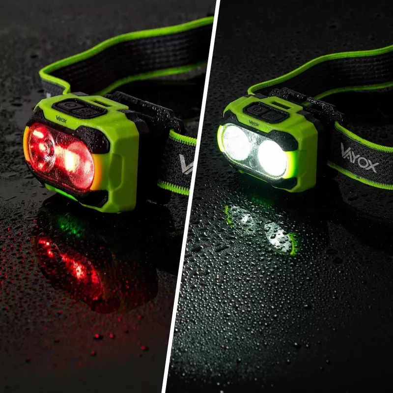 VAYOX TwinBeam Pro Series Lanterna de Cabeça 600lm IP44 VA0361