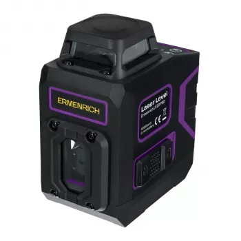 Nível laser Ermenrich LV20 PRO - Verde, 2 feixes, alcance 20 m, autonivelante, IP54, Li-Ion