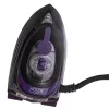 Adler AD 5049 Ferro de engomar a vapor de viagem, 420 W, base de cerâmica 14 x 7,5 cm, depósito de água 30 ml, 110/220 V, preto/violeta