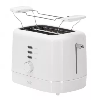 Torradeira Adler AD 3224 branca 750W de 2 ranhuras