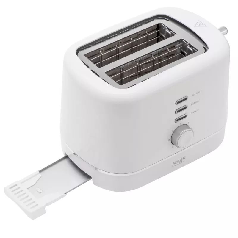 Torradeira Adler AD 3224 branca 750W de 2 ranhuras