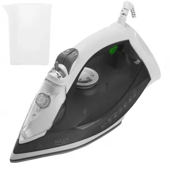 Adler AD 5051 Ferro de engomar a vapor com base de cerâmica, 2600 W, depósito 350 ml