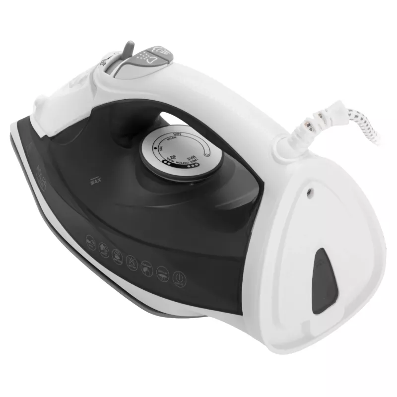 Adler AD 5051 Ferro de engomar a vapor com base de cerâmica, 2600 W, depósito 350 ml