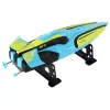 LEAN TOYS Barco RC 2.4G amarelo-turquesa à prova de água com controlo remoto
