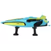 LEAN TOYS Barco RC 2.4G amarelo-turquesa à prova de água com controlo remoto