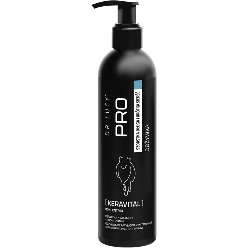 DR LUCY - PRO KERAVITAL 250 ML - AMACIADOR COM QUERATINA E VITAMINAS PARA CÃES DE PELO LONGO E GROSSO