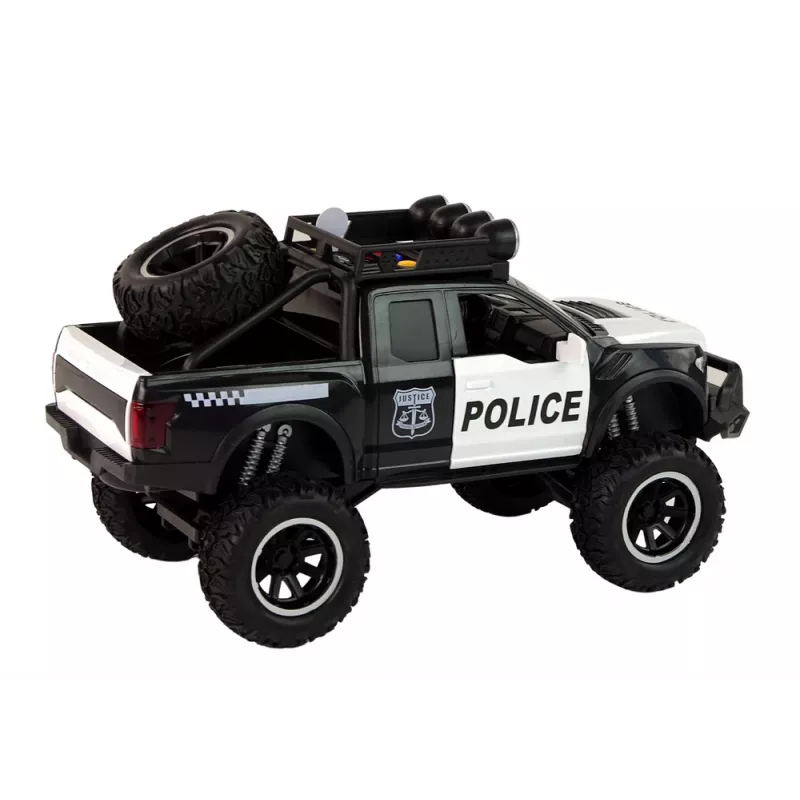 LEAN TOYS Veículo todo-o-terreno Raptor polícia porta que abre som luz