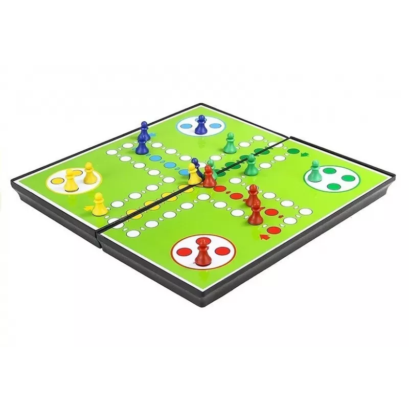 LEAN TOYS Conjunto de tabuleiro magnético 7 em 1 Xadrez Ludo Gamão Damas