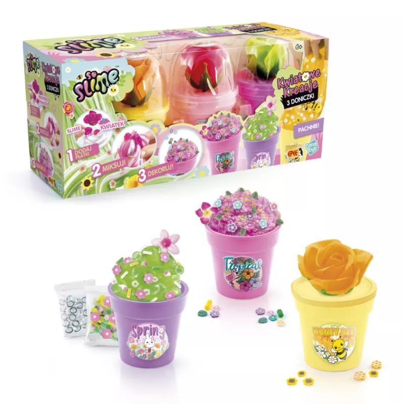 EPEE So Slime DIY Slime Shakers Floral Creations Kit criativo com 3 vasos de flores