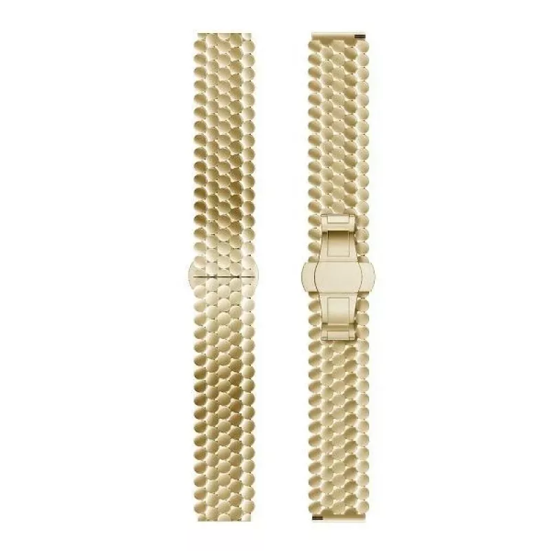 Beline Bracelete para relógio 20mm metal favo de mel dourado